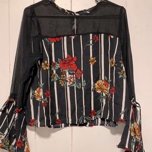 Sheer floral top